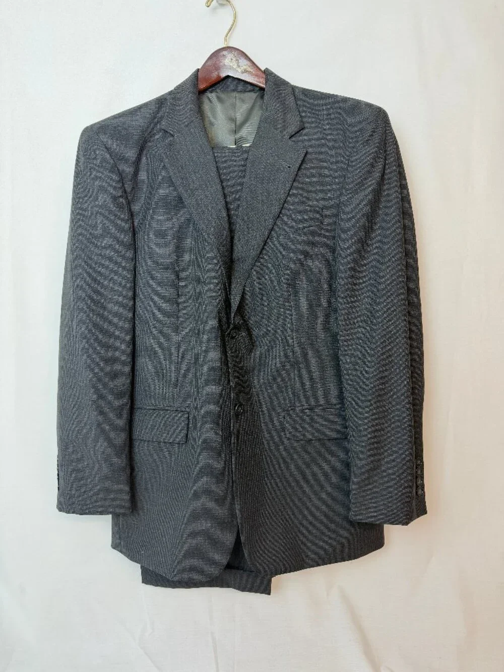 Oscar De La Renta Men's Gray Pattern Suit